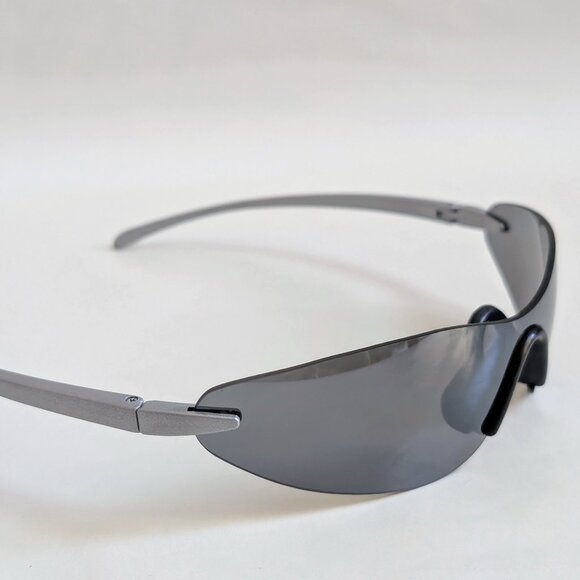 NWT Vintage 90's PC One Piece Sport Sunglasses (M. Silver) - Picture 2 of 5